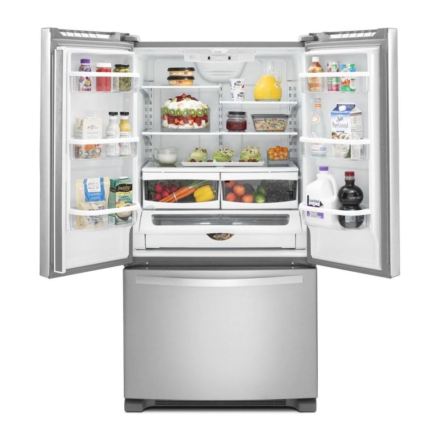 Whirlpool 25.2-cu ft French Door Refrigerator with Ice Maker (Stainless ...