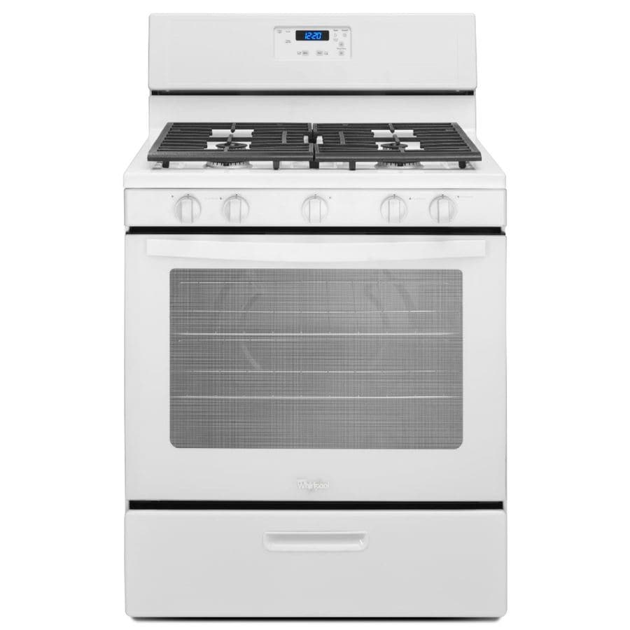 Whirlpool 5 Burners 5 1 Cu Ft Freestanding Gas Range White