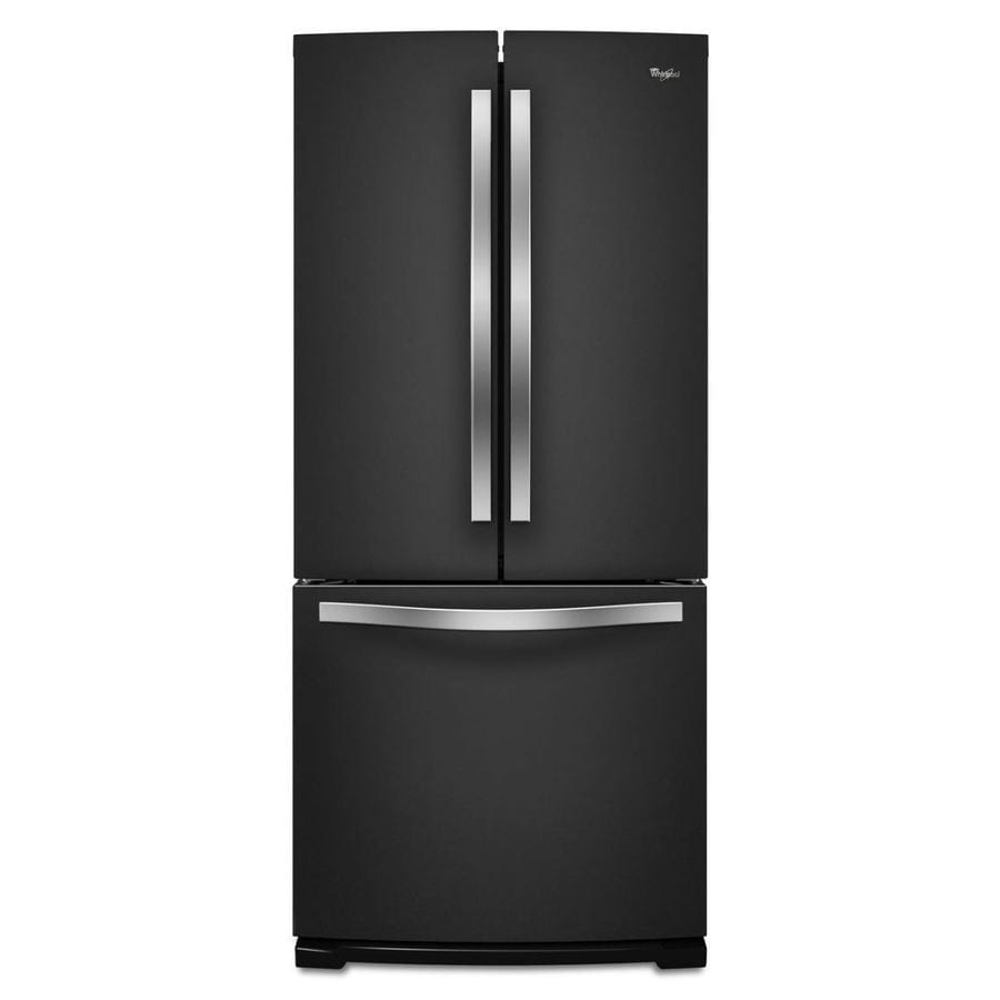 Shop Whirlpool 19.7cu ft French Door Refrigerator with Ice Maker (Black Ice) at