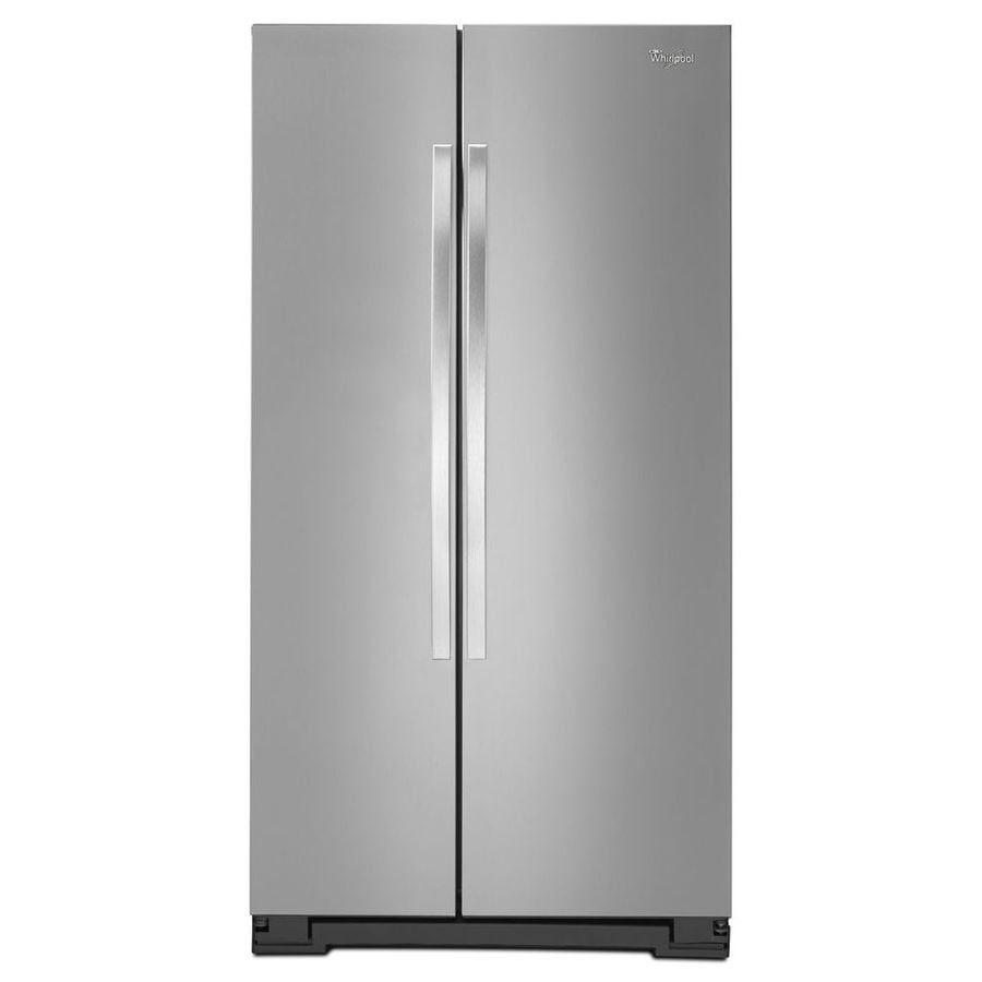 Shop Whirlpool 21.6-cu ft Side-by-Side Refrigerator (Monochromatic ...