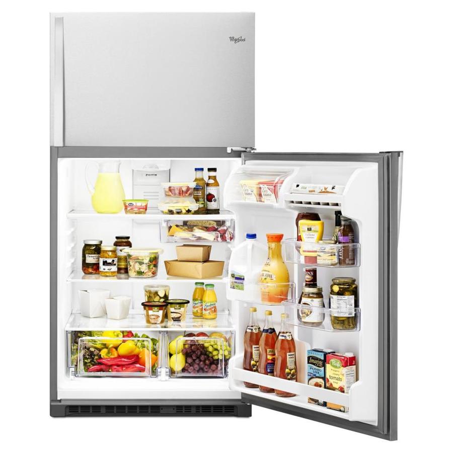Whirlpool 20.5-cu ft Top-Freezer Refrigerator with Optional Ice Maker ...