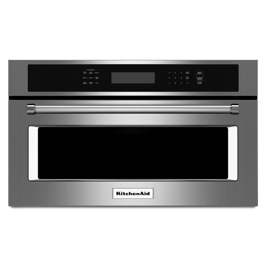 KitchenAid 1.4-cu ft Built-In Convection Microwave with Sensor Cooking Controls (Stainless Steel)
