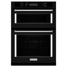 Microwave Wall Oven Combinations At Lowes Kitchenaid Self Cleaning Convection Microwave Wall Oven Combo Black Common 30