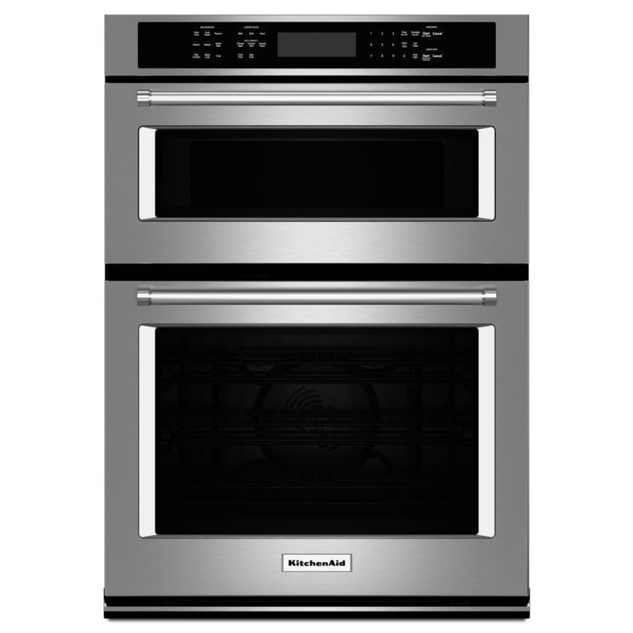 Shop KitchenAid Self Cleaning Convection Microwave Wall Oven Combo   883049327389 