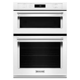 Microwave Wall Oven Combinations At Lowes Kitchenaid Self Cleaning Convection Microwave Wall Oven Combo White Common 30