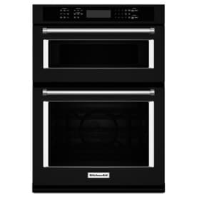 Microwave Wall Oven Combinations At Lowes Kitchenaid Self Cleaning Convection Microwave Wall Oven Combo Black Common 27