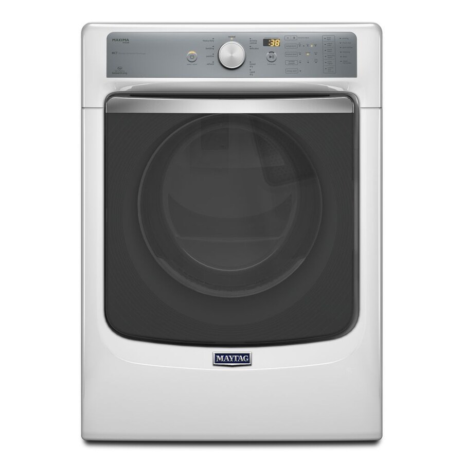 Maytag Maxima 7 3 Cu Ft Stackable Electric Dryer With Steam Cycles White Energy Star In The Electric Dryers Department At Lowes 