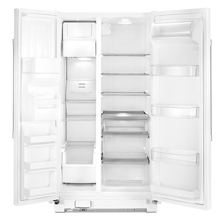 Maytag 21.3-cu ft Side-by-Side Refrigerator with Single Ice Maker ...