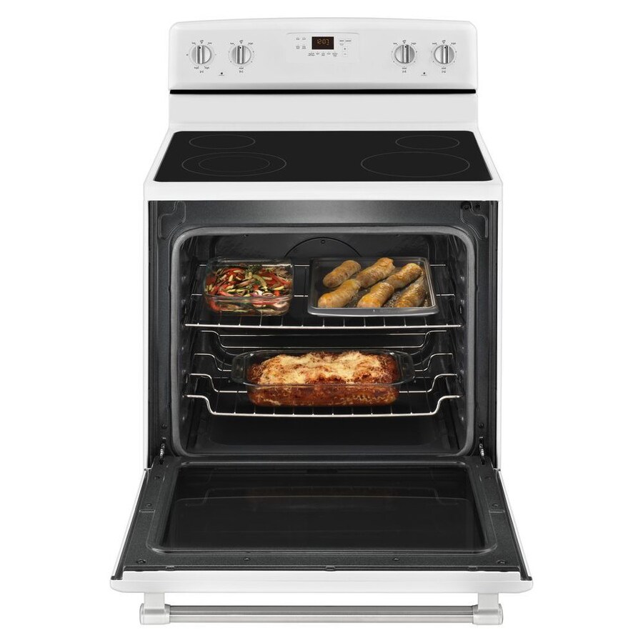 Maytag 30in Glass Top SelfCleaning Electric Range (White) at