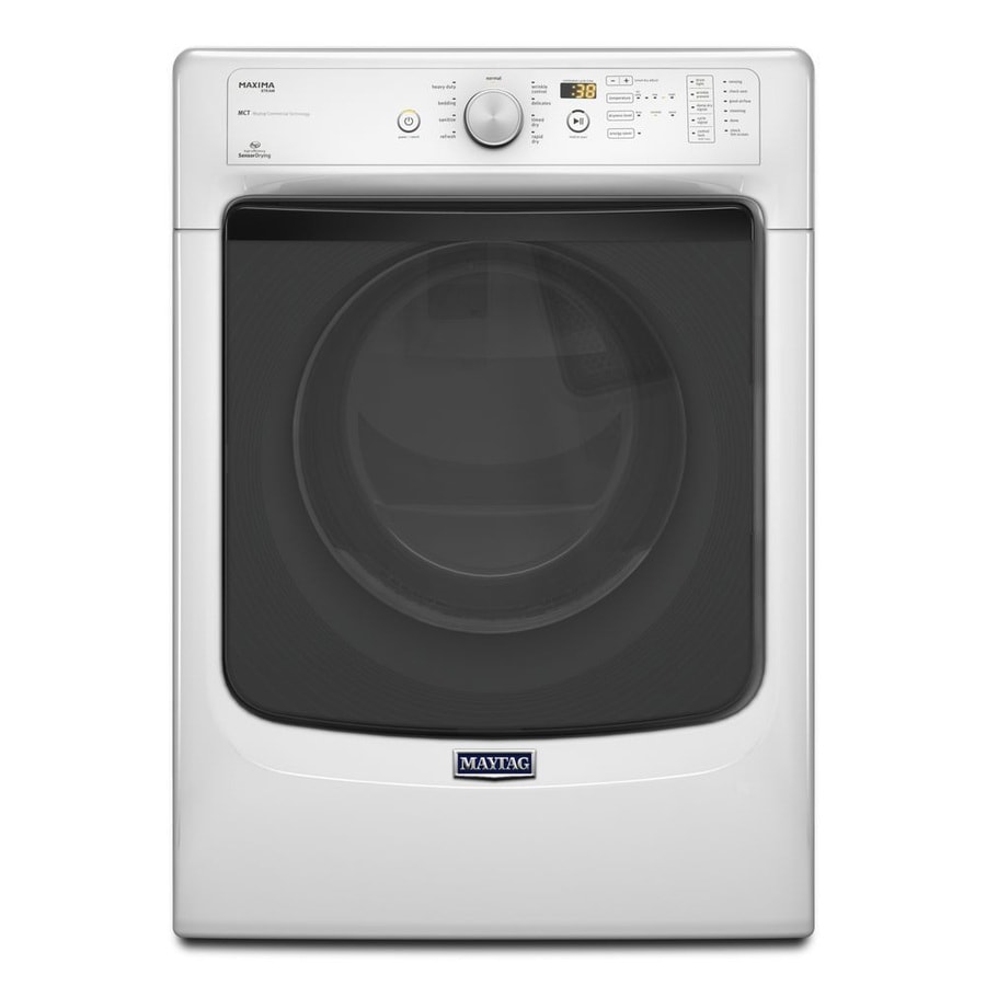 Maytag Maxima 7.3cu ft Stackable Electric Dryer (White) at