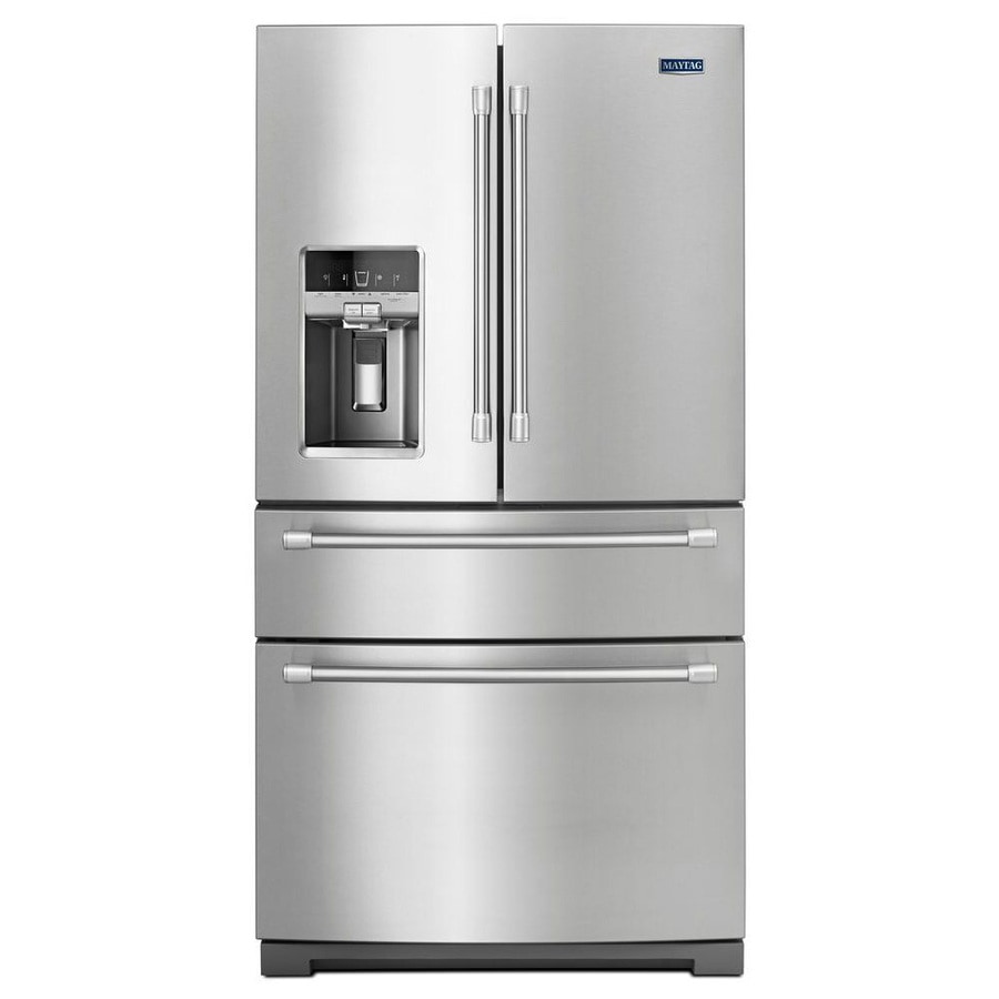 Shop Maytag 26 2 Cu Ft 4 Door French Door Refrigerator With Ice Maker   883049336732 