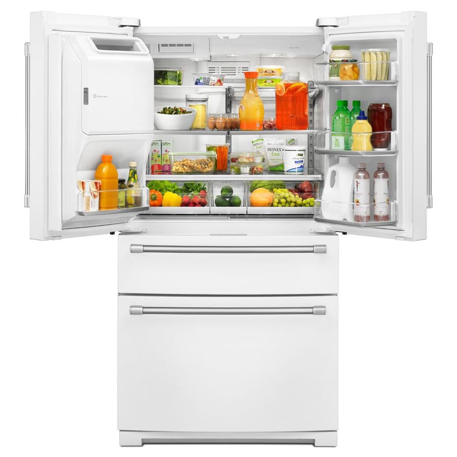 Maytag 26.2-cu ft French Door Refrigerator with Single Ice Maker (White ...