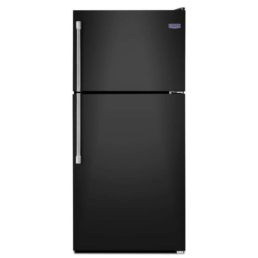 Maytag 18.1cu ft TopFreezer Refrigerator (Black) in the TopFreezer