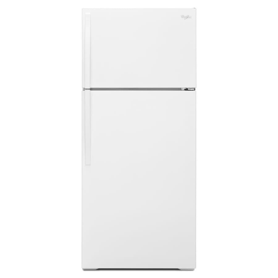 Whirlpool 16 Cu Ft Top Freezer Refrigerator White In The Top Freezer