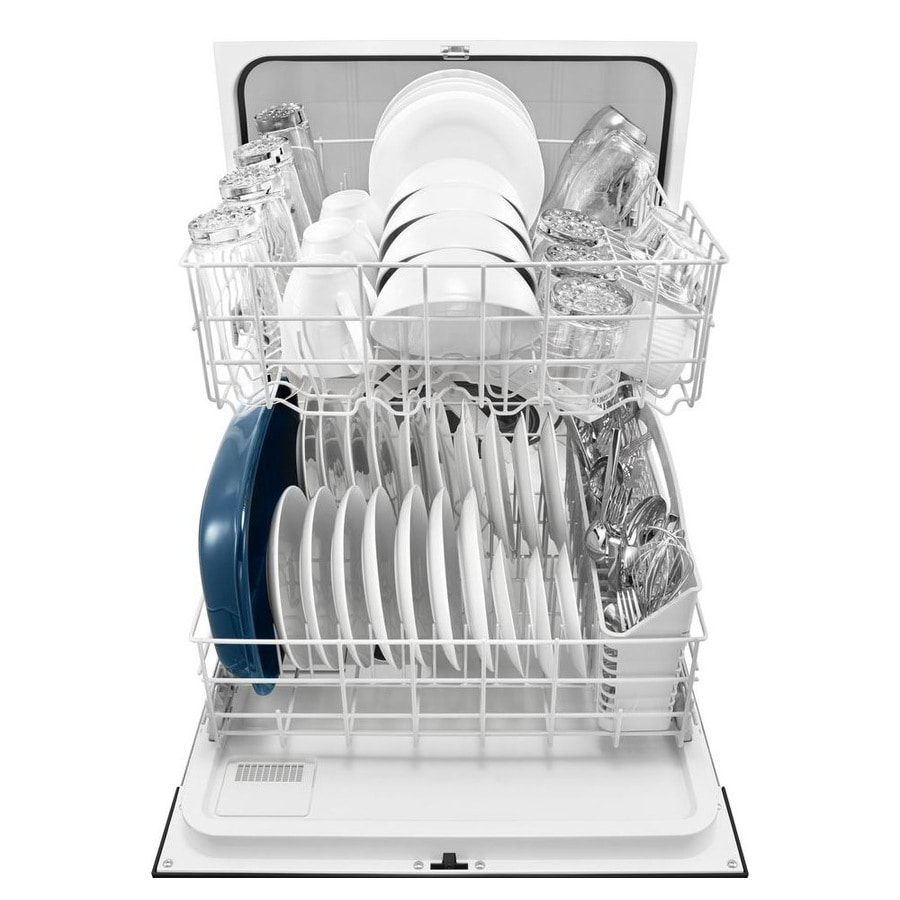 Whirlpool Fully Visible 24-in Built-In Dishwasher (Black-on