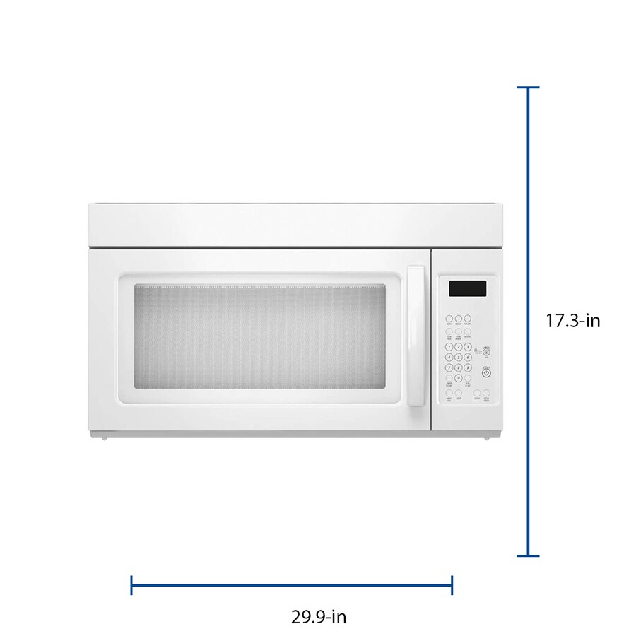 1 6 Cu Ft Over The Range Microwave White In 1 6 Cu Ft Over The Range Microwave