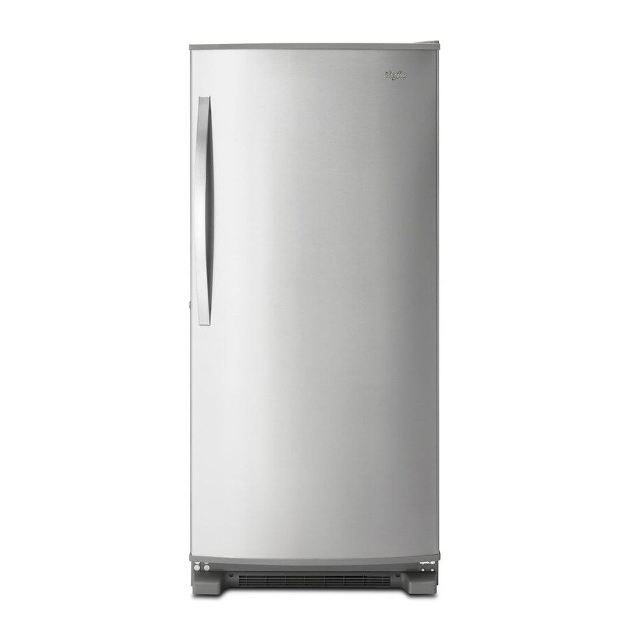 Whirlpool 17.7-cu ft Upright Freezer (Monochromatic Stainless Steel) at ...
