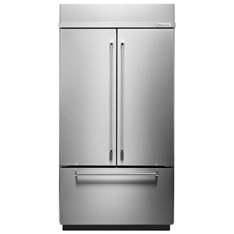 KitchenAid 24 2 cu ft Built In French Door Refrigerator 