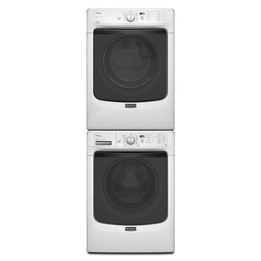 Maytag 4-cu ft High Efficiency Stackable Steam Cycle Front-Load Washer ...