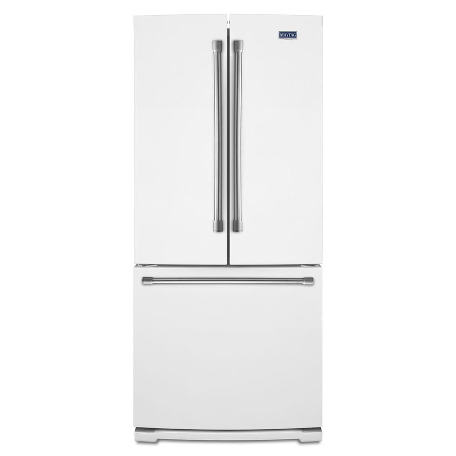 Maytag 19.7cu ft French Door Refrigerator with Single Ice Maker (White