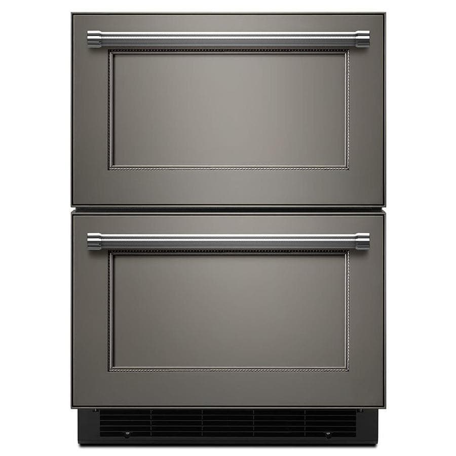 Shop KitchenAid 23.75in BuiltIn DoubleDrawer Refrigerator (Panel