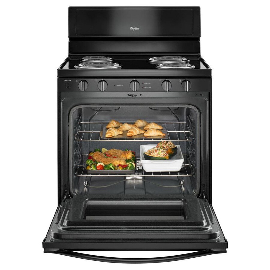 Whirlpool 30-in Self-Cleaning Electric Range (Black) At Lowes.com