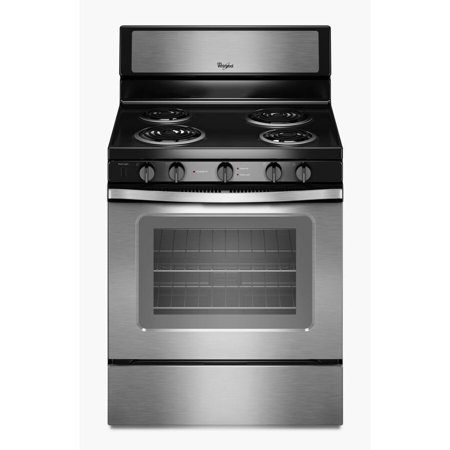 Whirlpool 30in SelfCleaning Electric Range (Blackonstainless) at