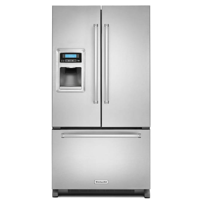 KitchenAid 19.72-cu ft Counter-Depth French Door Refrigerator with ...