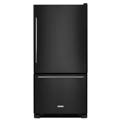 KitchenAid 22.07cu ft BottomFreezer Refrigerator (Black) in the BottomFreezer Refrigerators