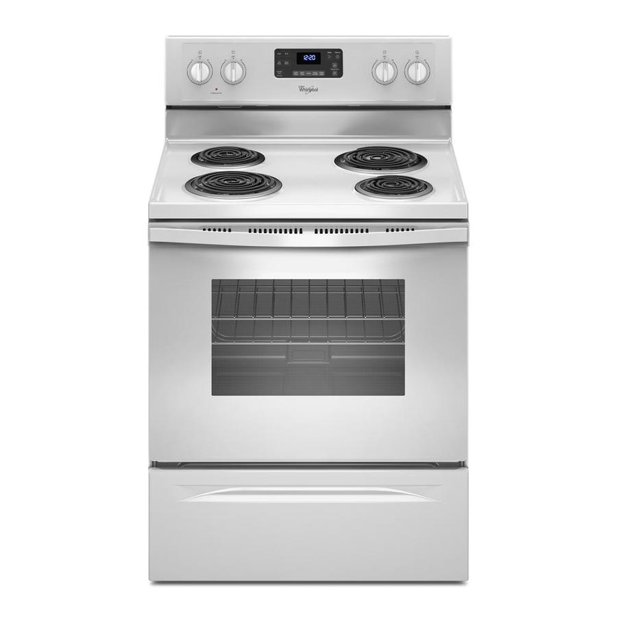 Whirlpool 4 Elements 4 8 Cu Ft Freestanding Electric Range White