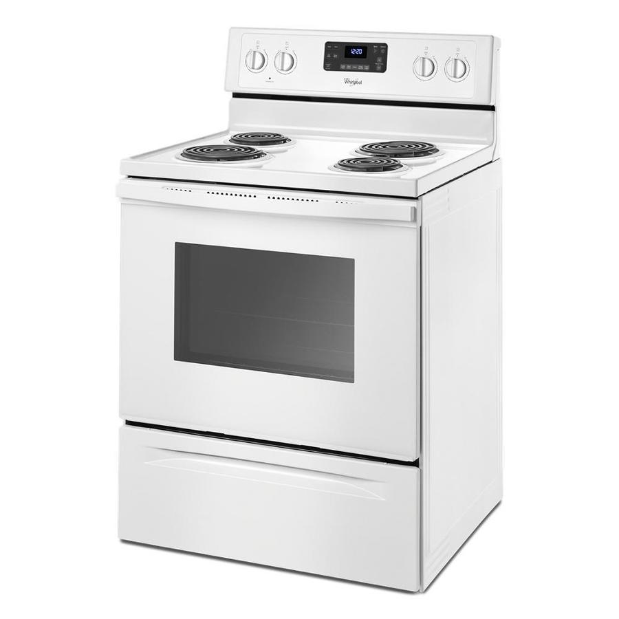 whirlpool 4.8 cu ft freestanding electric range white