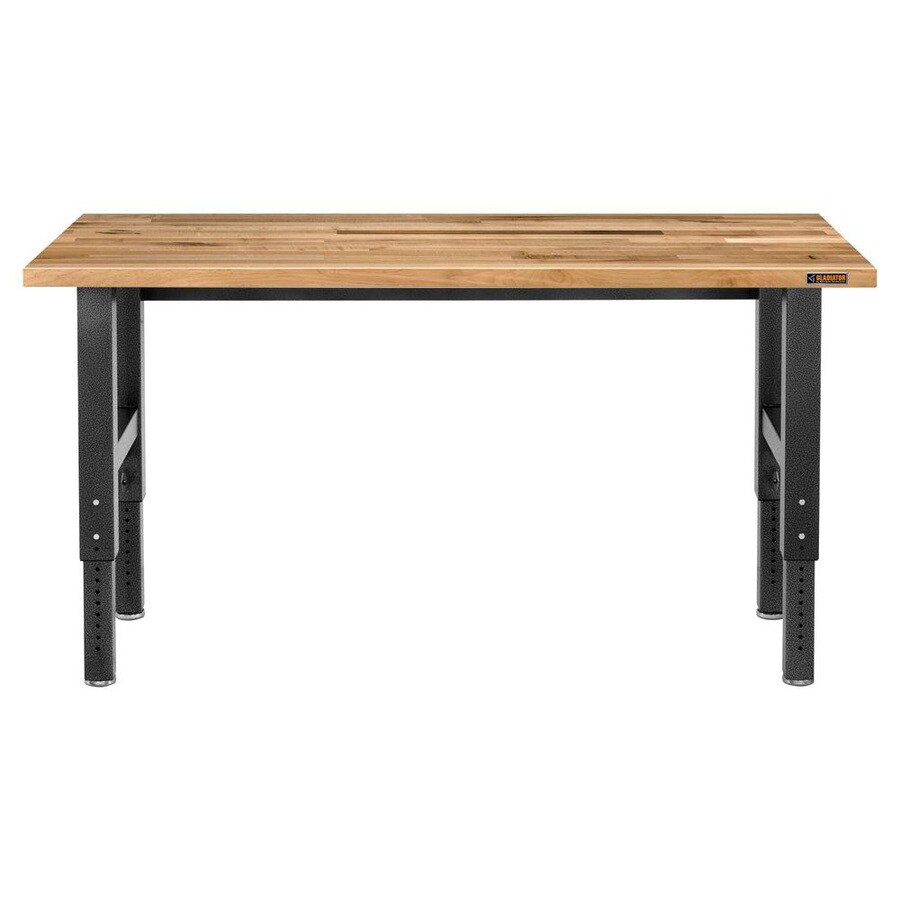 Gladiator Adjustable 72-in W x 41-in H Hardwood Work Bench at Lowes.com