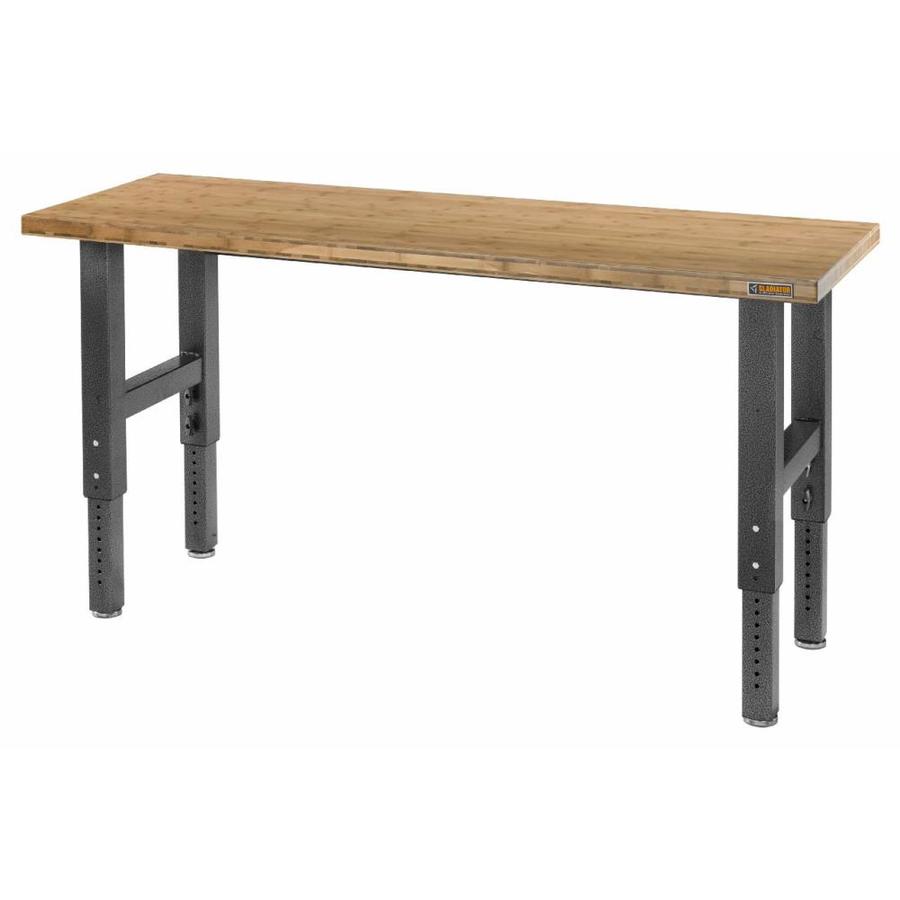 Gladiator Adjustable 72-in W x 41-in H Hardwood Work Bench in the Work ...