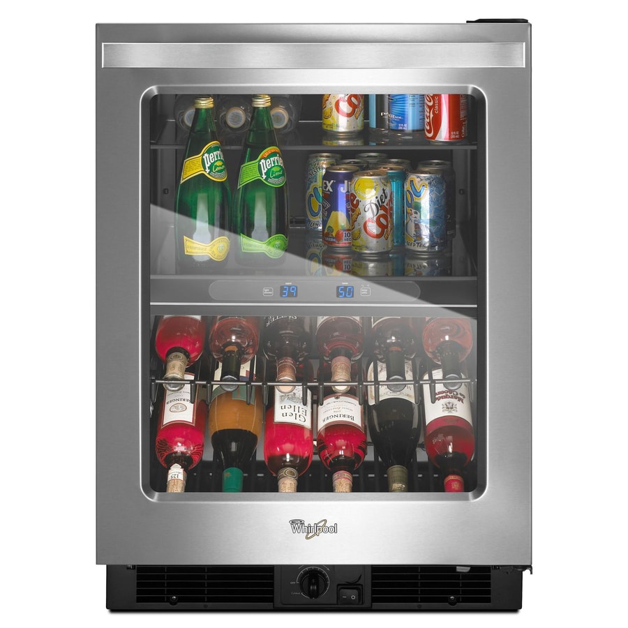 whirlpool glass front mini fridge