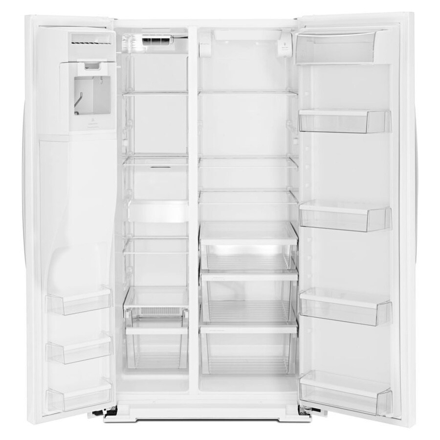 Whirlpool 20.6-cu ft Side-by-Side Refrigerator with Ice Maker (White ...