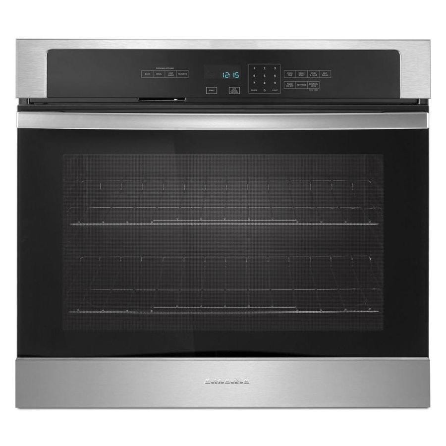 Amana Self Cleaning Single Electric Wall Oven Stainless Steel Common