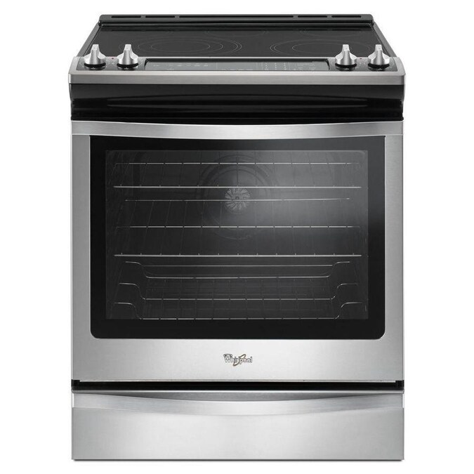 Whirlpool 30-in Smooth Surface 5 Elements 6.4-cu ft Self-Cleaning Stainless Steel Electric Stove Whirlpool