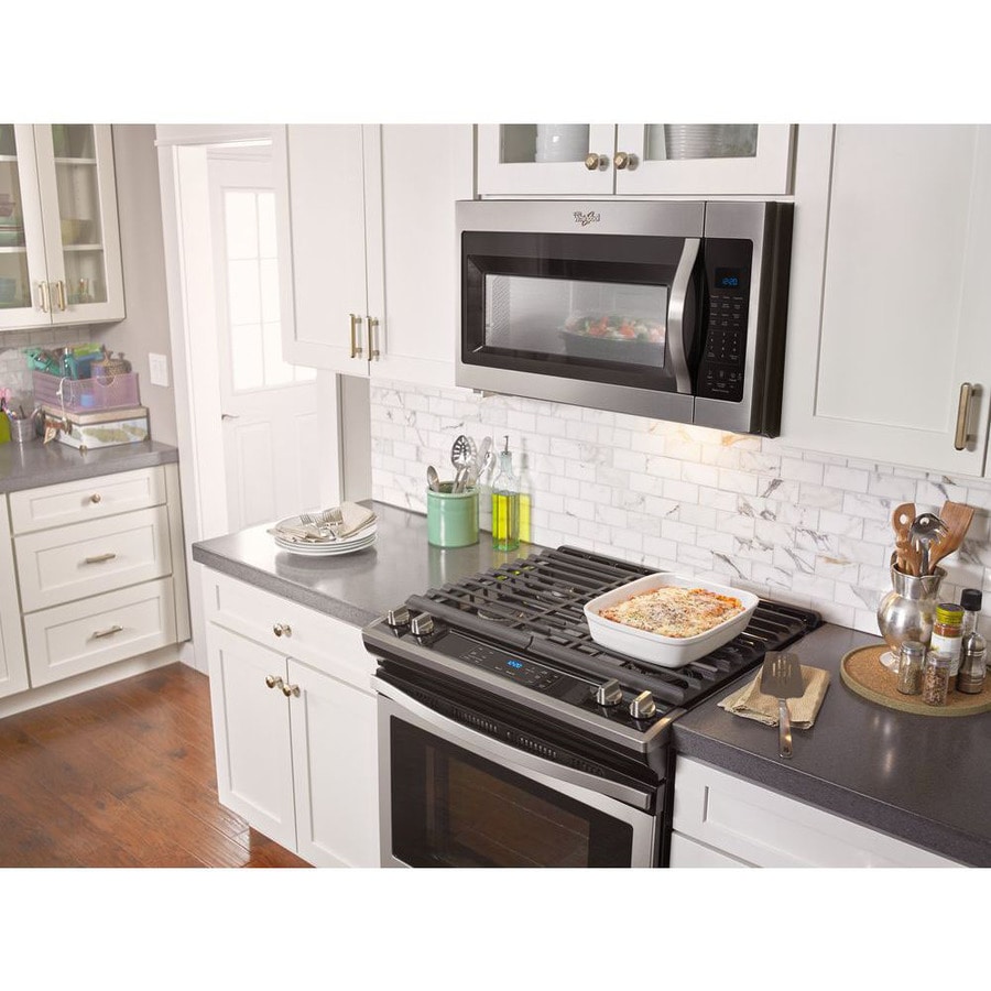 Whirlpool 1.9-cu ft 1000-Watt Over-the-Range Microwave with Sensor ...