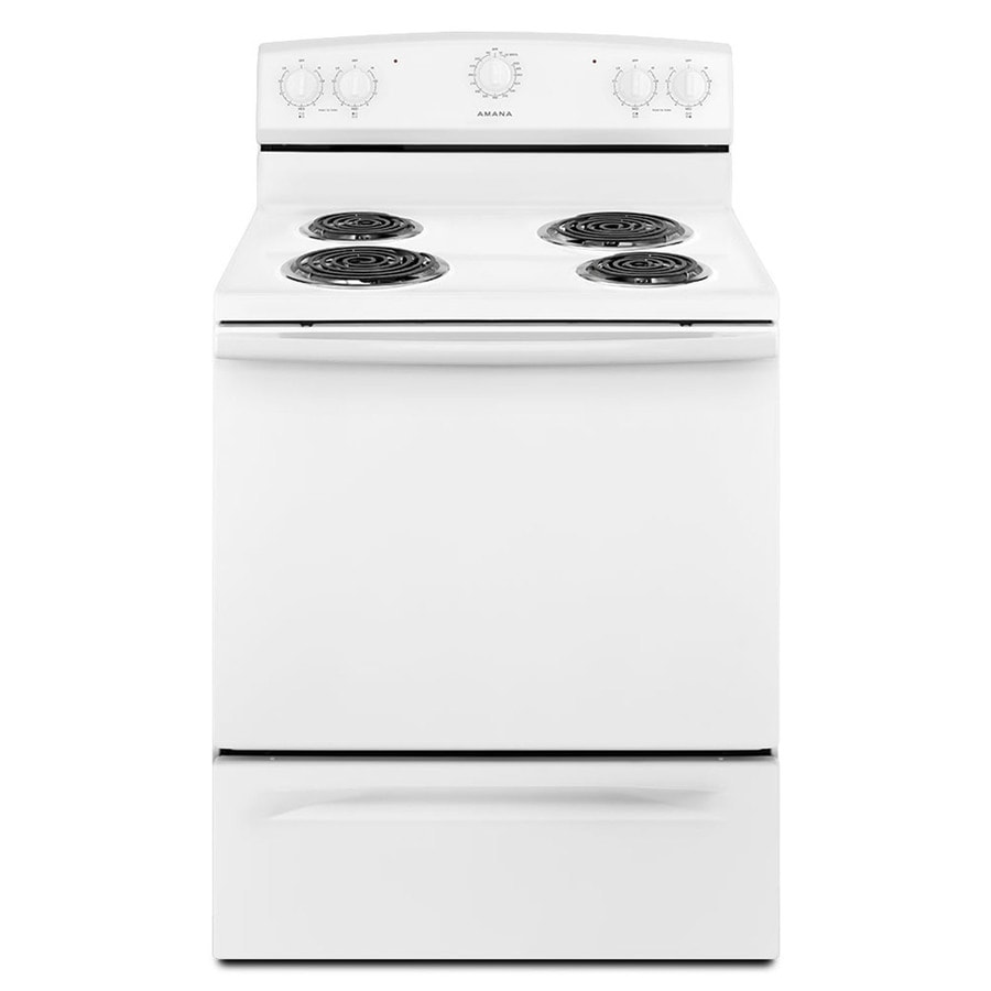 Amana 4 Elements 4 8 Cu Ft Freestanding Electric Range White