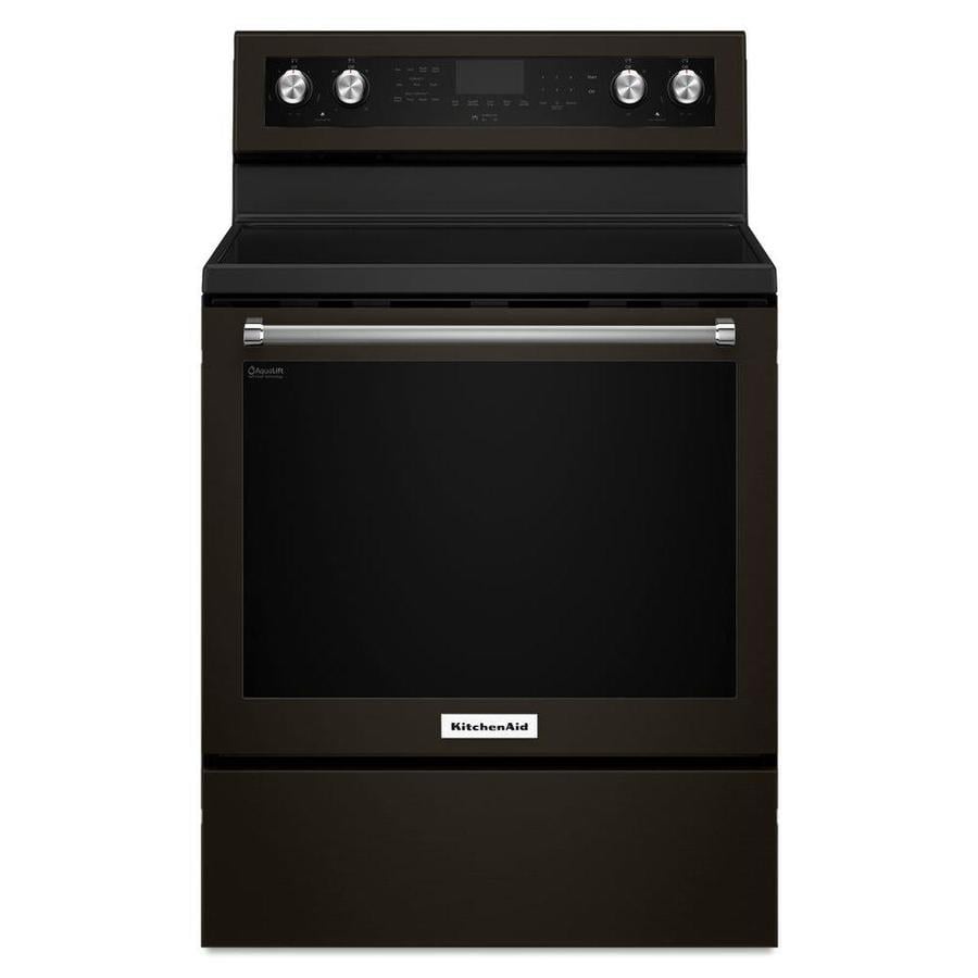 KitchenAid Black stainless steel Electric Ranges at