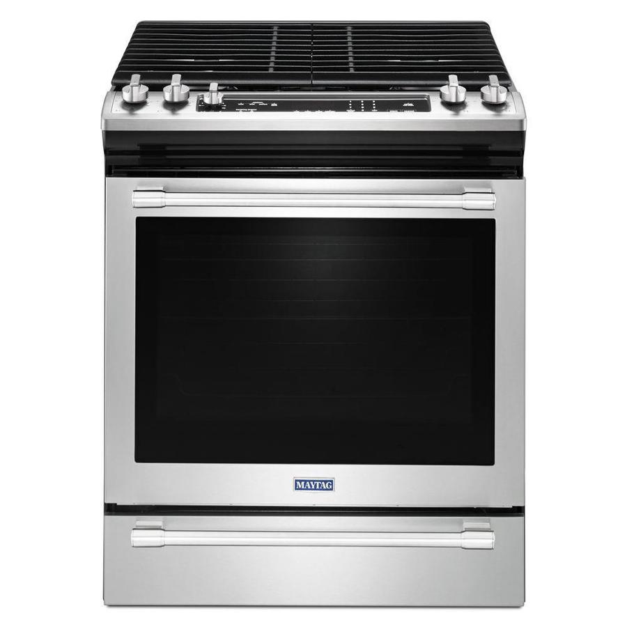 Maytag 5 Burner 8 Cu Ft Self Cleaning Slide In Convection Gas Maytag 5 Burner 8 Cu Ft Self Cleaning Slide In Convection Gas