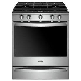 Whirlpool Gas Ranges At Lowes Whirlpool Smart 5 Burner 8 Cu Ft Self Cleaning Convection Slide In