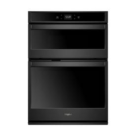 Whirlpool Microwave Wall Oven Combinations At Lowes Whirlpool Self Cleaning And Microwave Wall Oven Combo Black Actual 30
