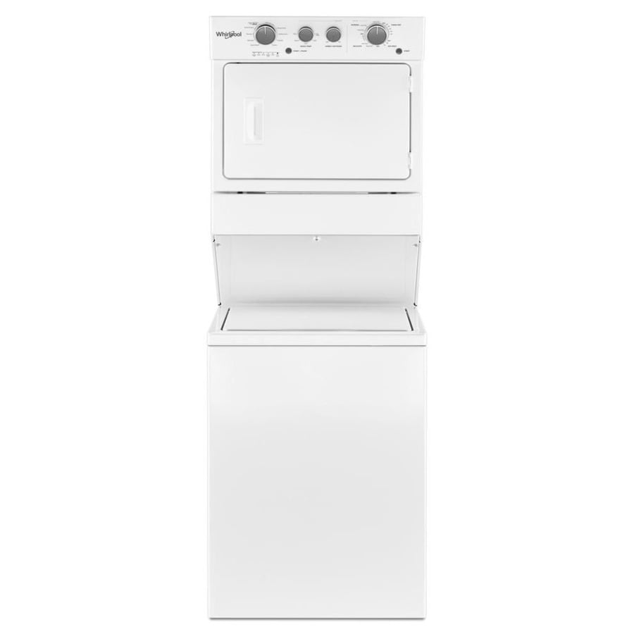 Whirlpool Gas Stacked Laundry Center With 3 5 Cu Ft Washer And 5 9 Cu Ft Dryer White At