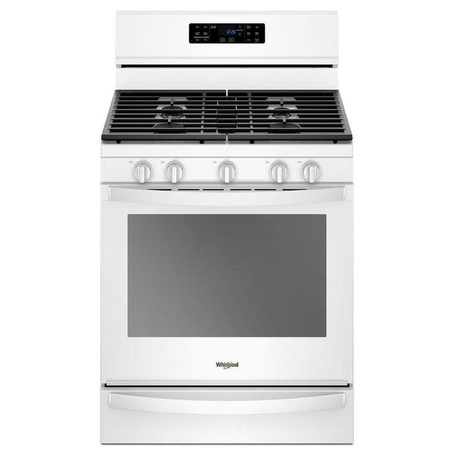 Whirlpool 30-in 5 Burners 5.8-cu ft Self-Cleaning Convection Oven ...