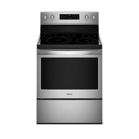 Whirlpool Smooth Surface 5-Element 5.3-cu ft Self-Cleaning Convection Freestanding Electric Range (Fingerprint-Resistant Stainless Steel) (Common: 30-in; Actual: 29.875-in)