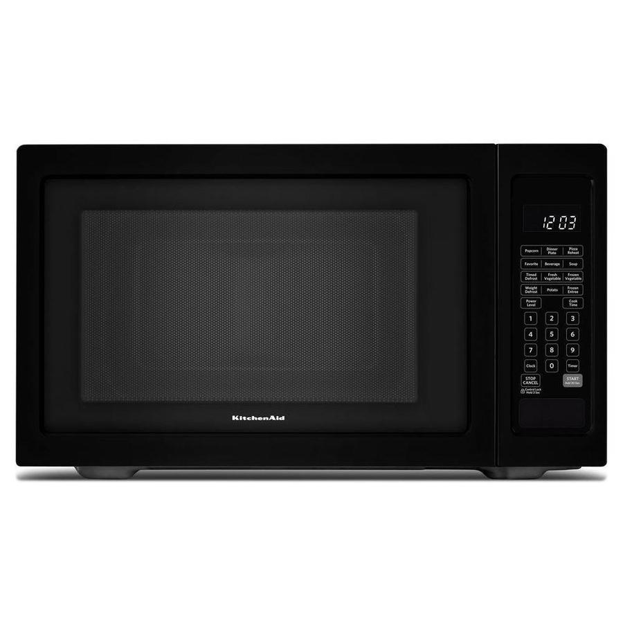 Kitchenaid 1 6 Cu Ft 1200 Watt Countertop Microwave Black At