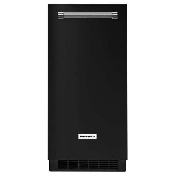 Kitchenaid 22 8 Lb Reversible Door Built In Cube Ice Maker Black In The Ice Makers Department At Lowes Com