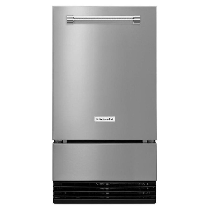 Kitchenaid 29 Lb Drop Down Door Built In Cube Ice Maker Stainless Steel In The Ice Makers Department At Lowes Com
