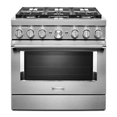 KitchenAid Smart 36-in Deep Recessed 6 Burners Self-Cleaning Convection ...